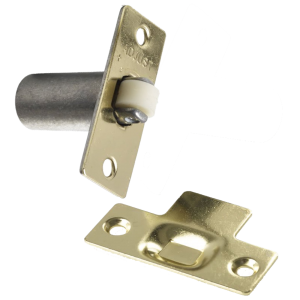 Adjustable Door Roller Catch Polished Brass