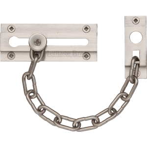 Rectangular Door Chain Satin Nickel