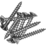 Door Handle Silver Screws