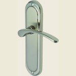 Ambassador Mercury Split Finish Bathroom Lock Handles