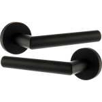 Elle Lever On Rose Door Handles Matt Black