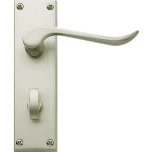 Chrissi Bathroom Lock Door Handles Satin Nickel