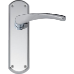 Garda Latch Door Handles Polished Chrome