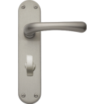 Idro Bathroom Lock Door Handles Satin Nickel