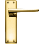 Lugano Latch Door Handles Polished Brass