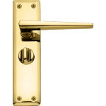 Lugano Privacy Door Handles Polished Brass