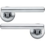 Riva Lever On Rose Door Handles Polished Chrome