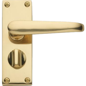 Victorian Privacy Door Handles Polished Brass