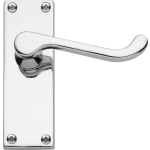 Victorian Scroll Latch Door Handles Polished Chrome