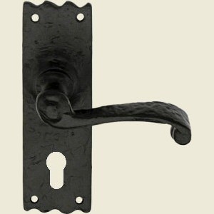 Shropshire Black Iron Euro Lock Handle