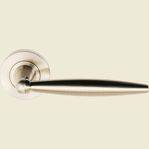 Centaur Lever On Rose - Satin Nickel Door Handles