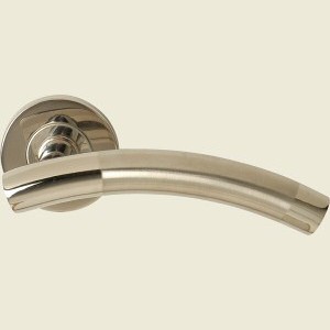 Colorado Lever On Rose - Dual Finish Stainless Steel Door Handles