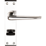 Crofton Bathroom Door Handles Polished Aluminium