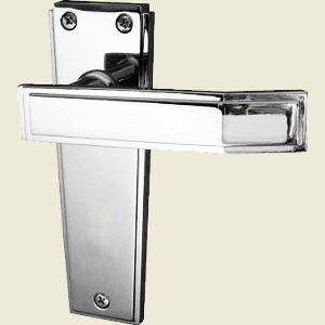 Deco Polished Chrome Lever Latch Door Handles