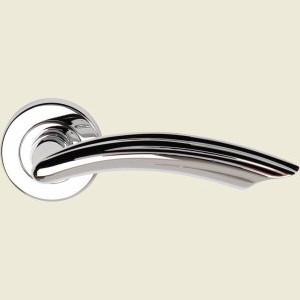 Electra Lever On Rose - Polished Chrome Door Handles