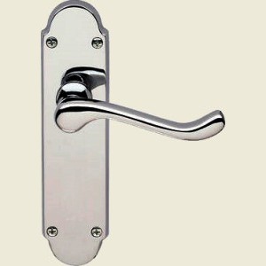Epsom Satin Chrome Latch Lever Handles