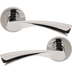 Flex Lever On Rose Door Handles Polished Chrome