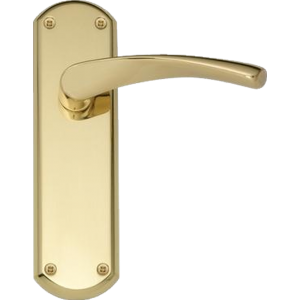 Garda Latch Door Handles Polished Brass