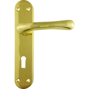 Genoa Sash-Lock Door Handles Polished Brass