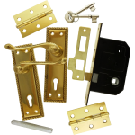 Georgian Brass-Ware 3-Lever Lock Pack