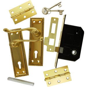 Georgian Brass-Ware 3-Lever Lock Pack