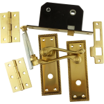 Georgian Brass-Ware Bathroom Lock Pack