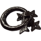 Gothic Gate Door Ring Handle Black Antique