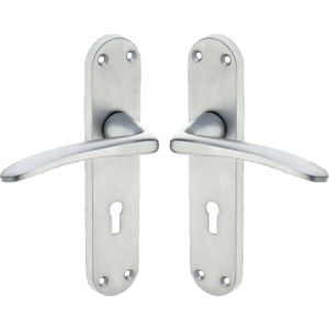 Gull Wing Lever Sash Lock Door Handles Satin Chrome