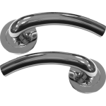 Hawk Lever On Rose Door Handle Set Polished Chrome