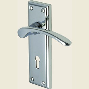 Hilton Chrome Bathroom Lock Handles
