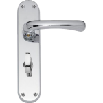 Idro Bathroom Lock Door Handles Polished Chrome