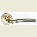 Indiana Lever On Rose - Dual Finish Door Handle