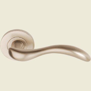 Kend Lever On Rose - Satin Nickel Door Handles