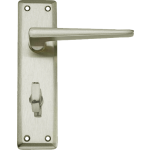 Lugano Bathroom Lock Door Handles Satin Nickel