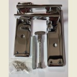 Lugano Bathroom Door Handles Polished Chrome