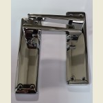 Lugano Latch Door Handles Polished Chrome