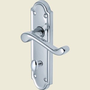 Meridian Polished Chrome Bathroom Lock Handles