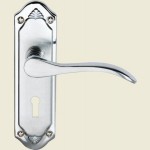 Hucknall New York Polished and Satin Chrome Door Handles