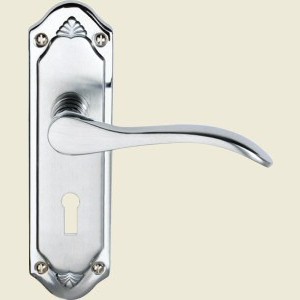 Leek New York Polished and Satin Chrome Door Handles