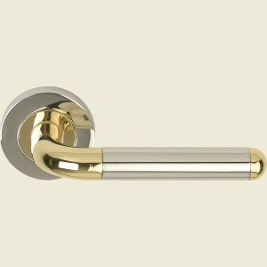 Orbit Lever On Rose - Dual Finish Privacy Door Handles