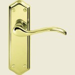 Paris Polished Brass Latch Lever Handles