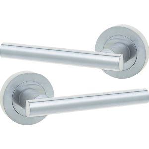 Petra Lever On Rose Door Handles Satin Chrome