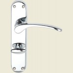 Salo Suite Polished Chrome Bathroom Lock Door Handles