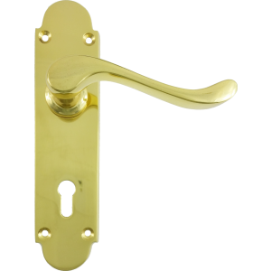 Savoy Sash-Lock Handles Polished Brass