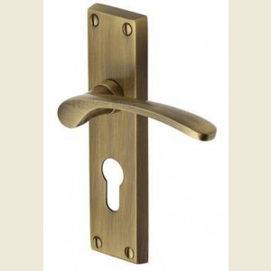 Sophia Antique Brass Euro Lock Handles