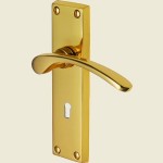 Newport Pagnell Sophia Polished Brass Door Handles