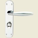 Stylo Dual Finish Chrome Bathroom Lock Door Handles