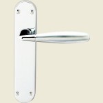 Stylo Dual Finish Chrome Lever Latch Door Handles