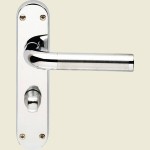 Twin Finish Bathroom Lock Lever Handles