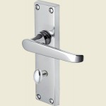 Victoria Polished Chrome Bathroom Lock Handles